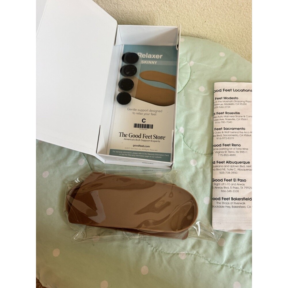 NEW The Good Feet Store Relaxer Skinny. (Size C) arch support insoles.